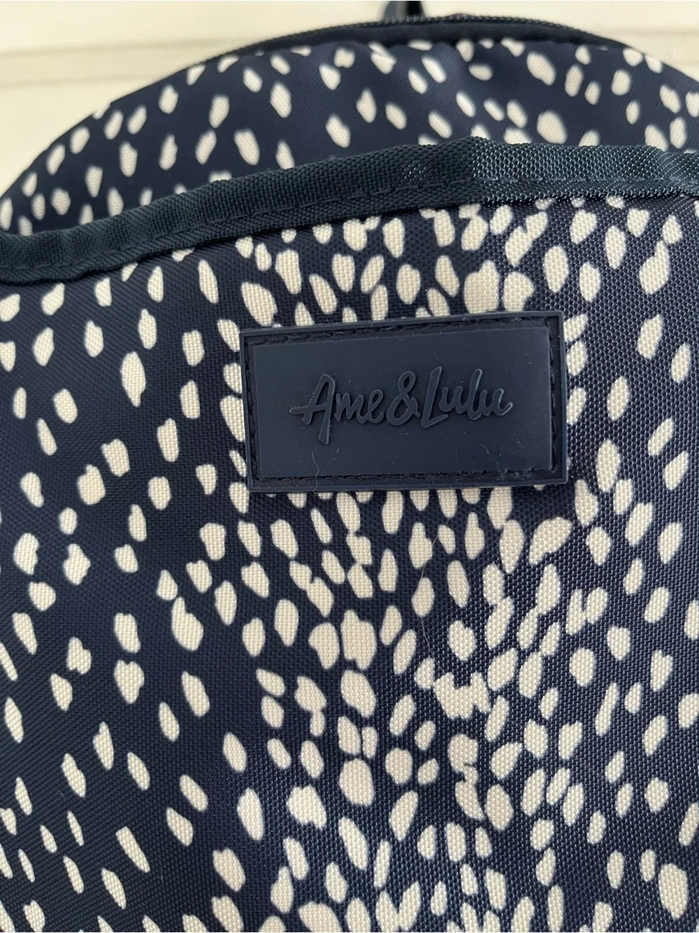 Ame & Lulu Navy Polka Dot Tennis Backpack